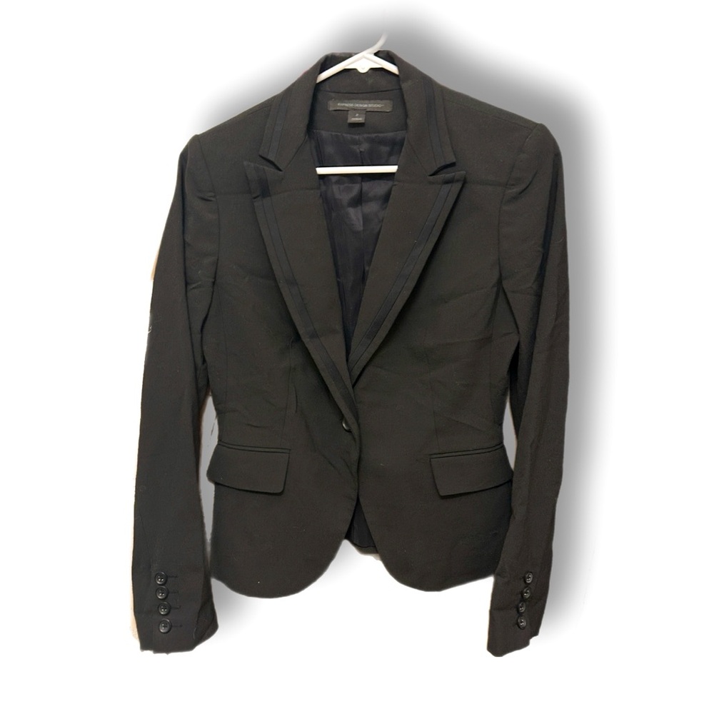 Express size 2 black single button blazer